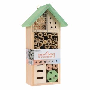 Insektenhotel aus Holz - 13 x 8,5 x 26 cm - 3 Farben