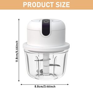 Zwiebelschneider, Gemüseschneider Zerkleinerer Küche Elektrisch Zwiebelhacker Multizerkleinerer Universalzerkleinerer Zwiebel Zerkleinerer Für Fleisch, Zwiebeln, Knoblauch, Obst(300ml)