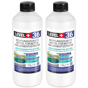 Hydroizolačný plastifikátor na betónové potery a stierky 2L Level+36