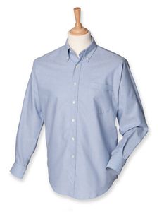 Henbury Herren Classic Oxford Shirt langarm Hemd H510 blue oxford L (42)
