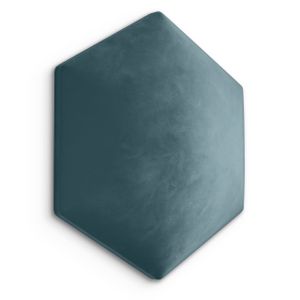 Muralo Polsterpaneel HEXAGON WANDKISSEN Wandpolster Bettkopfteil Wandpaneel Meerfarbe 40 cm x 35 cm