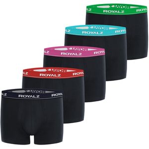 ROYALZ Boxershorts 5er Pack Herren Boxer Retro Shorts Unterhosen Set Trunk Unterwäsche klassisch (95% Baumwolle 5% Elasthan), Farbe:Set 001 ( 5er Pack - Mehrfarbig), Größe:S