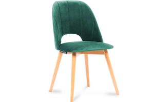Konsimo Židle "TINO", tmavozelený, látka/dřevo, skandinávská, 48x86x44 cm