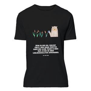 Mr. & Mrs. Panda Größe M T-Shirt Otter Stein - Schwarz - Geschenk, T-Shirt mit Spruch, Junggesellenabschied, Seeotter, Otter Seeotter See Otter, Pflanzen, munter, Tshirt