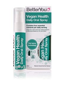 BetterYou Vegan Health Oral Spray Mundspray - 25ml - Vitamin D3 Vitamin B12 Eisen Jod