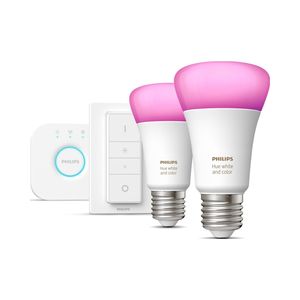 Philips Hue LED Lampe E27 Set Bluetooth + Bridge + Dimmer