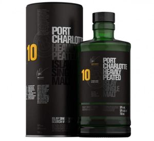 Bruichladdich Port Charlotte 10 Jahre Heavily Peated Islay Single Malt Scotch Whisky in Geschenkpackung | 50 % vol | 0,7 l