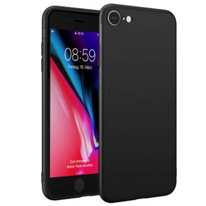 Silikon Hülle für Apple iPhone 7 / 8 / SE 2020 / SE 2022 Schutzhülle Matt Schwarz Backcover Handy Case