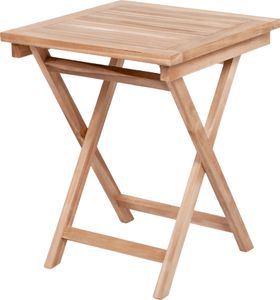 Klappbarer Teak Esstisch KURSI 60x60cm Natural Balkontisch