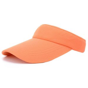Sonnenhut, verstellbar, atmungsaktiv, Damen-Baumwoll-Schirmmütze für Tennis, Orange