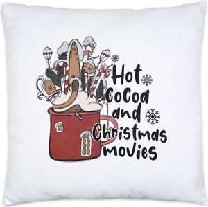 Hot Cocoa And Christmas Movies Kissen Weihnachten Weihnachtsfilme Christmas Movies Heilig Abend Kakao