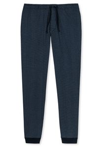 Schiesser Herren lange Schlafanzughose Loungehose mit Bündchen - 163839, Größe Herren:48, Farbe:dunkelblau-gem.