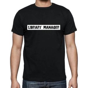Herren Grafik T-Shirt Beruf des Bibliotheksleiters – Library Manager Occupation – Öko-Verantwortlich Vintage Jahrgang Kurzarm Lustige Druck Geburtstag
