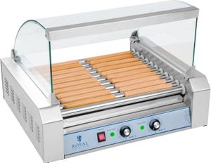 Royal Catering Hot Dog Grill - 11 roliek - nerezová oceľ