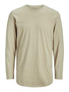 Jack & Jones Herren Longsleeve Shirt - JjeNoa Rundhals Relaxt-Fit, Farbe:Beige, Größe:XL