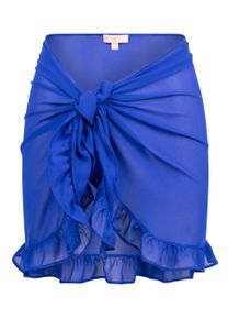 Moda Minx Sarong Chiffron mit tollen Rüschen Azure Blue M/L