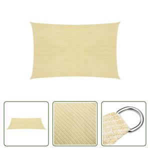 The Living Store Sonnensegel 160 g/m² Beige 5x8 m HDPE