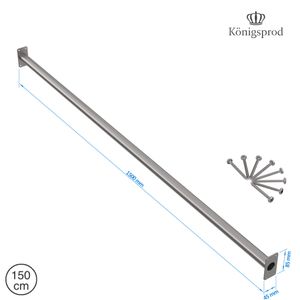 Nerezová ocel vodorovný pruh gymnastický bar pull-up bar horolezecká tyč KÖNIGSPROD, 150 cm