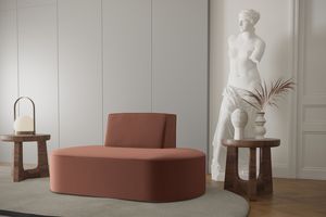 Sofa Sessel Modern Stil BARRIS stoff Opera Lederfarbe