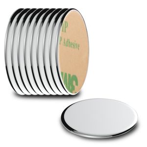 Neodym Magnete selbstklebend 15x1mm - Runde flache 3M Klebemagnete in N52  Qualität 