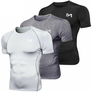 Herren Funktionsshirt kurzarm Trainingsshirt Sport Kompression Shirt Fitness Top Running Workout Basisschicht T-Shirt colour Schwarz clothing_size M