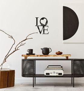 Wall Art Wand Deko Love, Material:Acryl schwarz glänzend, Wall Art Größe:Schrift 10cm