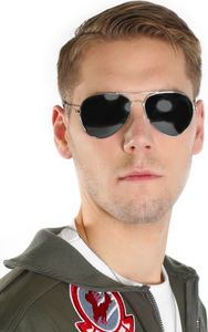 Verspiegelte Pilotenbrille Pornobrille Sonnenbrille Blau