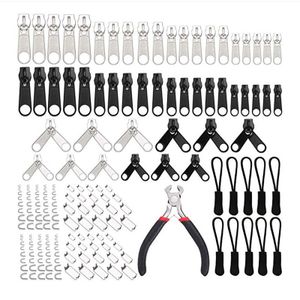 183 Stück Reißverschluss Reparatur Set, Reißverschluss Reparatur Ersatzteile, Reisverschlussreparaturset Zipper mit Zange, Reißverschluss Schieber,