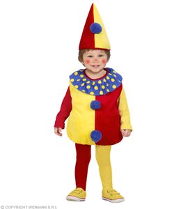 Clown Kinderkostüm Harlekin rot-gelb-blau