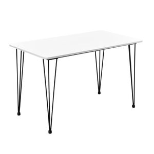 Jedálenský stôl "Hairpin" [120x70cm] Kuchynský stôl Jedálenský stôl biely [en.casa]