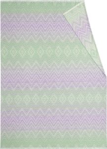 Biederlack Plaid Joy Farbe lime Größe 150x200 mit kurzen Fransen
