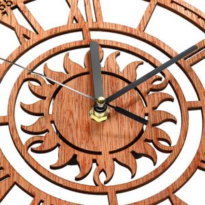 23cm XXL Große Wohnzimmer Wanduhr Uhr Holzuhren mit Römische Ziffern