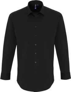 Premier - Hemd für Herren/Damen Uni  Langärmlig PC6052 (4XL) (Schwarz)