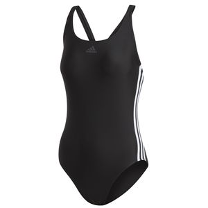adidas Badeanzug Damen aus recycelten Nylon im 3 Streifen Design, Farbe:Schwarz, Damen Größen:46