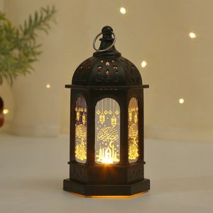 Ramadan Deko Lampe,Eid Mubarak Laterne Mond Stern Dekoration, Hängend Ramadan Deko Licht für Muslimische Festival Dekorative(Schwarz)