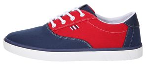 Boras Fashion Sports Sneaker auch in Übergrößen Canvas navy/red/white 5204-0215, Herren:54 EU