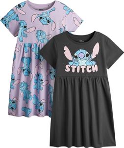 Lilo & Stitch - Súprava šiat pre dievčatá (2-pack) NS8810 (158-164) (fialová/čierna)