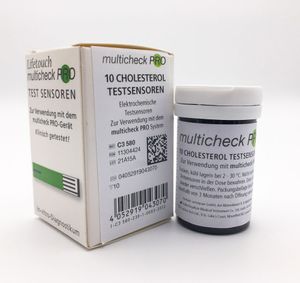 C3 580 Cholesterol Sensoren Teststreifen, 10 St., für Lifetouch Multicheck Pro