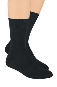 Steven 055 Pánske ponožky 100% bavlna - Buisness Leisure Casual - čierne, 41-43, 5 párov