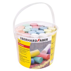 Eberhard Faber Straßenmalkreide farbig sortiert 20 Stück im Eimer