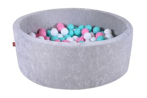 Knorrtoys Bällebad soft - "Grey" - 300 balls rose/creme/lightblue