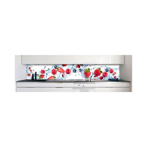Küchenrückwand Berry Splash Premium Hart-PVC 0,4 mm selbstklebend - Direkt auf die Fliesen, Größe:60 x 51 cm