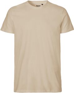 Mens Fitted T-Shirt +GOTS-zertifiziert - Farbe: Sand - Größe: S