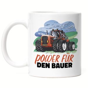 Power Für Den Bauer Tasse Geschenkidee Bauern Bauernhof Fans Farmer Landwirtschaft Traktor Trecker