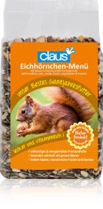 Claus Eichhörnchen Menue Eichhörnchenfutter 700G