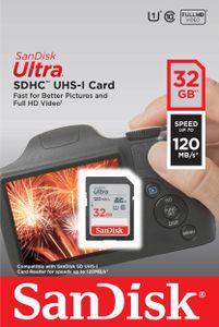 SanDisk Ultra SDHC 32GB 120MB/s Class 10 UHS-I