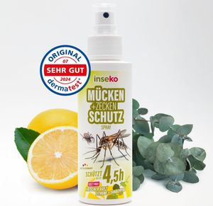 inseko 1x Mückenschutz Spray I Zeckenspray I Mückenspray I Insektenschutz für Haut und Kleidung (100ml) - 1 Flasche (442352)