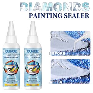 2 Stück Diamond Painting Sealant Diamant Malerei Zubehör Diamantzeichnung Dichtmittel für Runde und Eckige Steine
