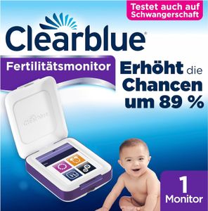 Clearblue Kinderwunsch Fertilitätsmonitor, Ovulationstest / Fruchtbarkeitstest für Frauen, 1 Touchscreen-Monitor, Zykluscomputer Eisprung