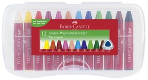 FABER-CASTELL Dreikant-Wachsmalkreide Jumbo 24er Etui